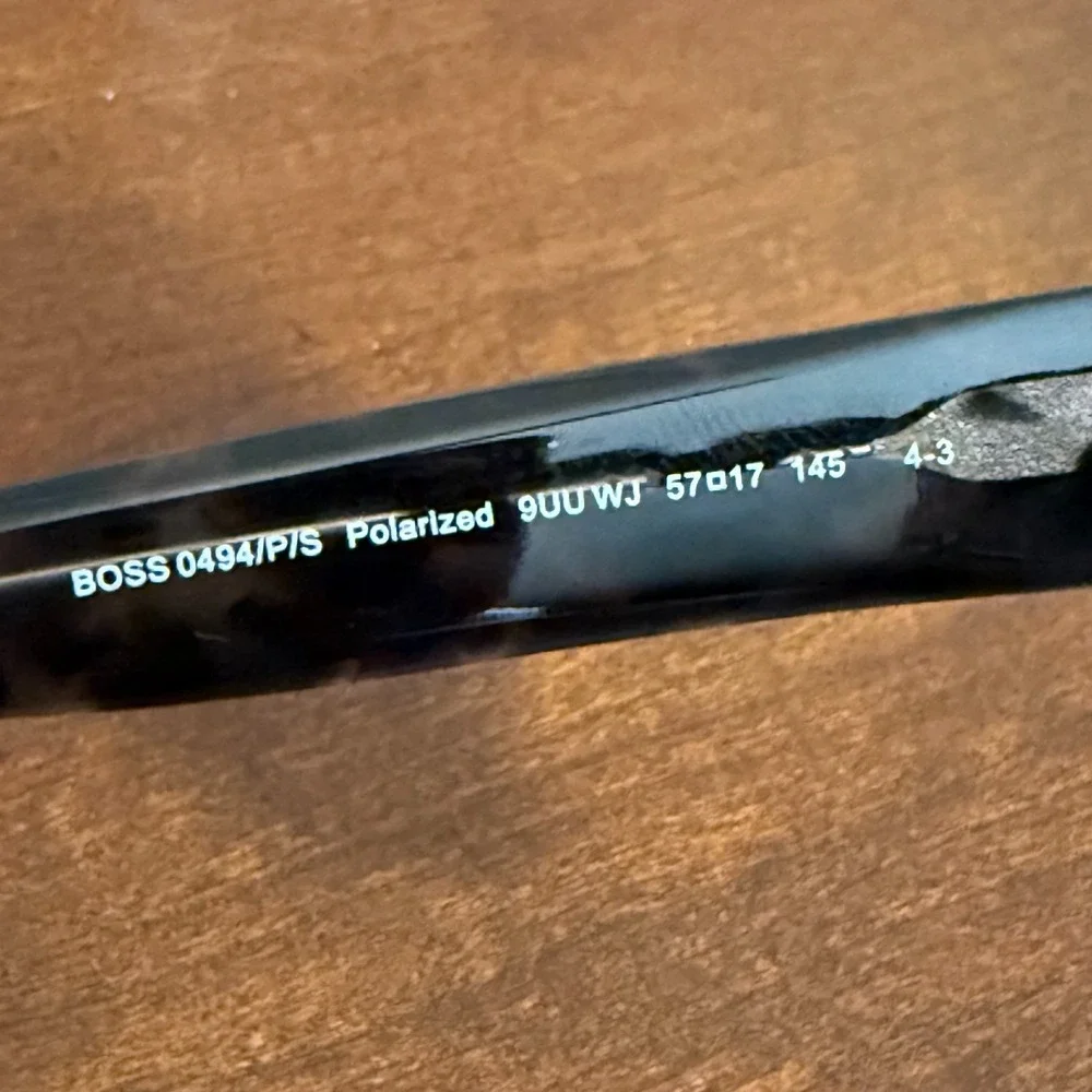 Hugo Boss 0494/P/S Polarized Sunglasses‎ Black  w/ Case & Cloth